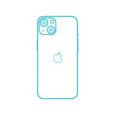 Digital Apple Iphone 13 Editable Svg Line Art, Free Vectors File